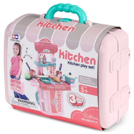 Mini kuchnia z walizką dla dzieci, Ricokids