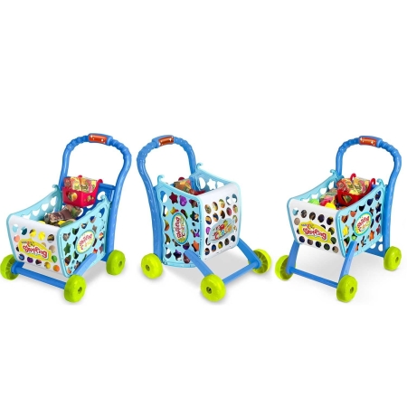 Wózek na zakupy dla dzieci, Ricokids, niebieski