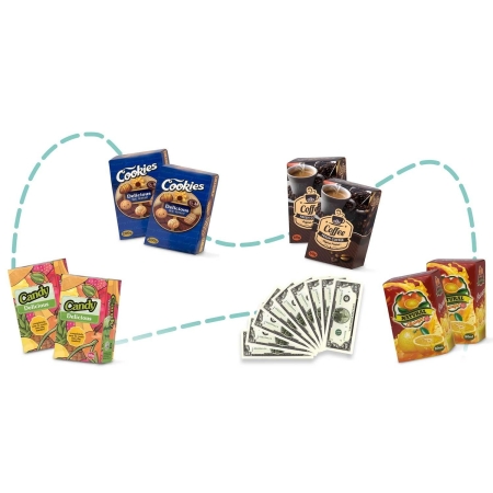 Wózek na zakupy dla dzieci, Ricokids, niebieski