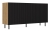 Komoda trzydrzwiowa, slim, Kama, 150x40x78 cm, dąb artisan, czarny