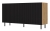Komoda trzydrzwiowa, slim, Kama, 150x40x78 cm, dąb artisan, czarny