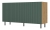 Komoda trzydrzwiowa, slim, Kama, 150x40x78 cm, dąb artisan, zielony