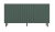 Komoda trzydrzwiowa, slim, Kama, 150x40x78 cm, dąb artisan, zielony