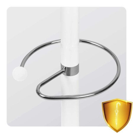 Wieszak na ubrania, marmurowa podstawa, Massido, 49x49x176 cm, biały