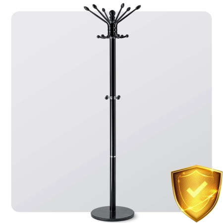 Wieszak na ubrania, podłogowy, Massido, 47x47x175 cm, czarny