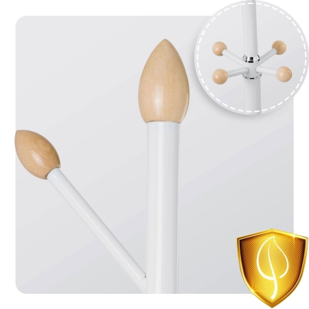 Wieszak na ubrania, stojący, Massido, 37x37x178 cm, biały