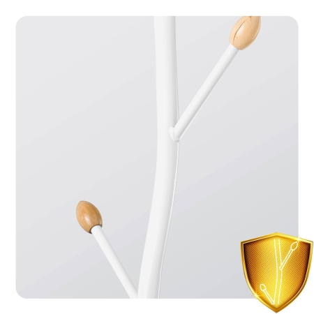 Wieszak na ubrania, stojący, Massido, 37x37x178 cm, biały