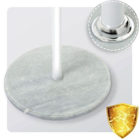 Wieszak na ubrania, stojący, Massido, 37x37x178 cm, biały