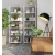 Regał do salonu, loft, wysoki, 6 półek, RAVEN, 60x32x192 cm, biały, mat