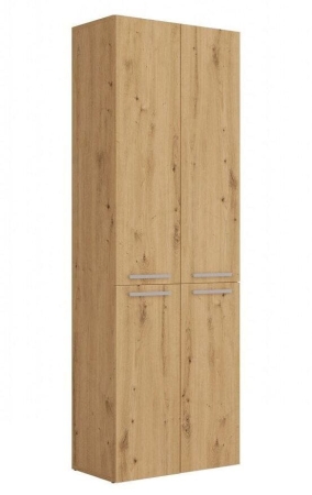 Słupek łazienkowy, wysoki, Nel, 60x30x174 cm, dąb artisan, mat