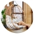 Fotel ogrodowy, wiszący, Tihuana, 104x194 cm, brązowy, szary