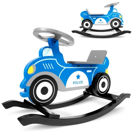 Drewniane auto na biegunach, policja, Ricokids