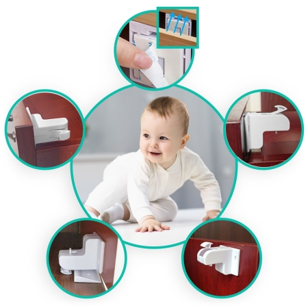 Magnetyczne zabezpieczenie szafek, Ricokids, 4 szt