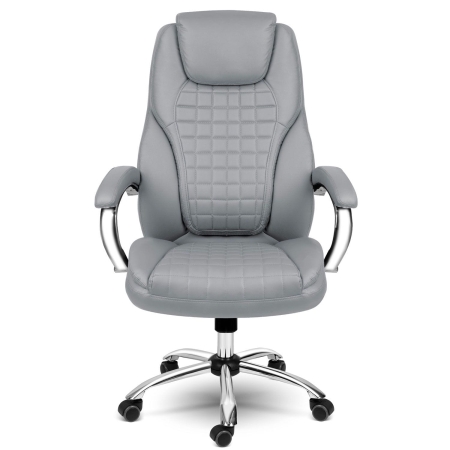 Fotel biurowy, gabinetowy, obrotowy, Batory, jasno szary
