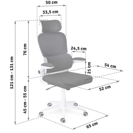 Krzesło obrotowe, fotel biurowy z mikrosiatki, Formax, czarny