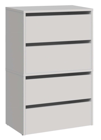 Szafka na buty, 4 półki, Modo, 60x36x88 cm, biały, mat