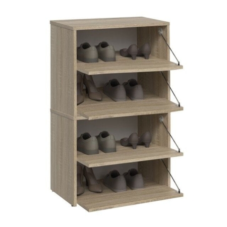 Szafka na buty, 4 półki, Modo, 60x36x88 cm, dąb sonoma, mat