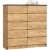 Komoda do salonu, sypialni, STILO, 10 szuflad, 120x40x121 cm, dąb craft, mat