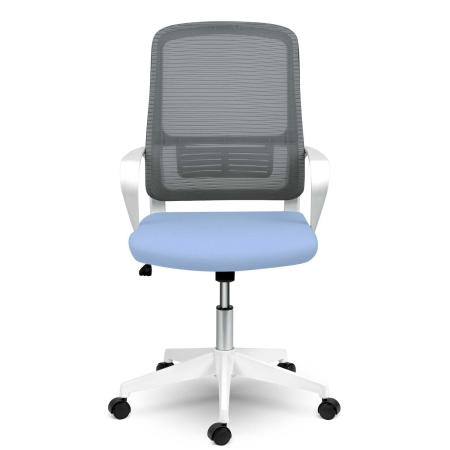 Fotel do pracy w biurze, mikrosiatka, Wizo, niebiesko-biały