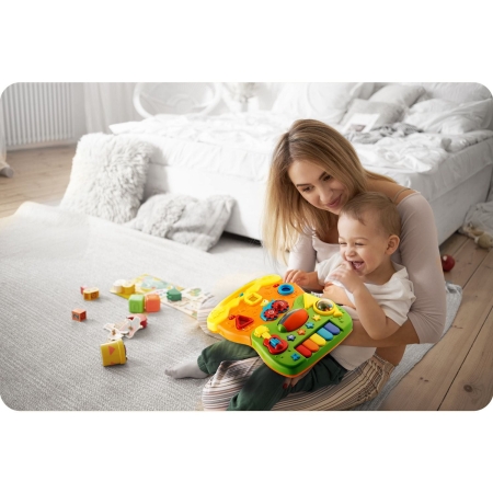 Chodzik edukacyjny z muzyką, 2w1, Ricokids, biały