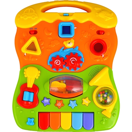 Chodzik edukacyjny z muzyką, 2w1, Ricokids, biały