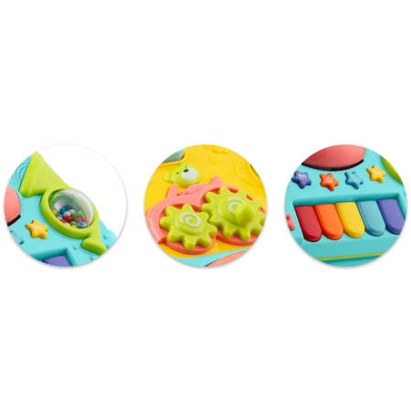 Chodzik edukacyjny z muzyką, 2w1, Ricokids, turkusowy