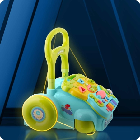 Chodzik edukacyjny z muzyką, 2w1, Ricokids, turkusowy