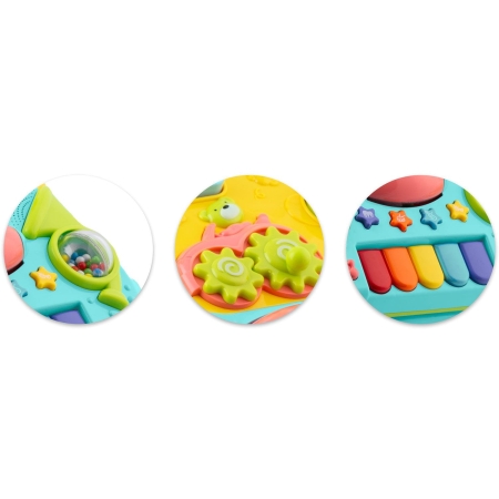 Chodzik edukacyjny z muzyką, 2w1, Ricokids, turkusowy