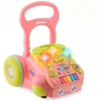 Chodzik edukacyjny z muzyką, 2w1, Ricokids, różowy
