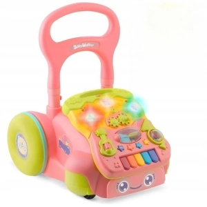Chodzik edukacyjny z muzyką, 2w1, Ricokids, różowy
