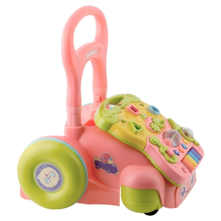 Chodzik edukacyjny z muzyką, 2w1, Ricokids, różowy