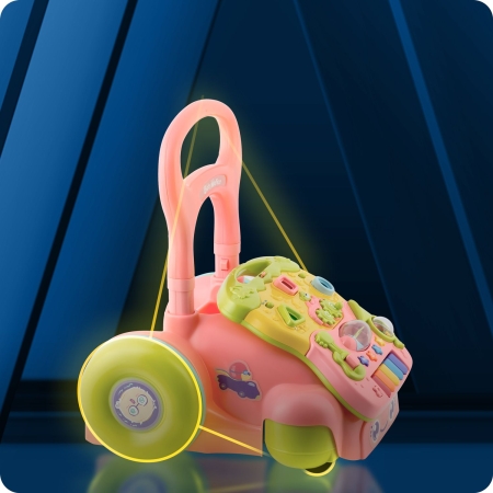 Chodzik edukacyjny z muzyką, 2w1, Ricokids, różowy