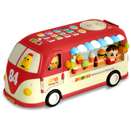 Zabawka edukacyjna, autobus, Ricokids, czerwony