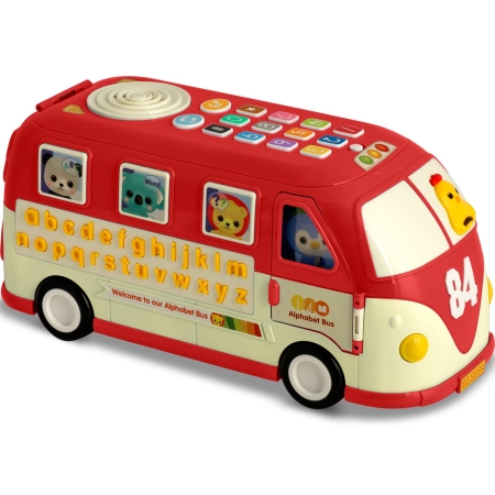 Zabawka edukacyjna, autobus, Ricokids, czerwony