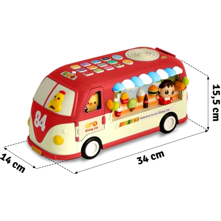 Zabawka edukacyjna, autobus, Ricokids, czerwony