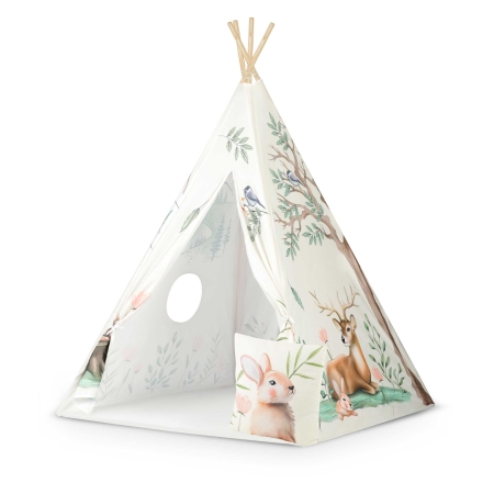 Namiot tipi dla dzieci, Nukido, 114x114x165 cm, beżowy