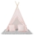 Namiot tipi dla dzieci z matą, Nukido, 116x116x165 cm, jasny różowy