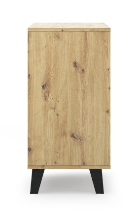 Mała komoda z szufladami, Scandi, 70x39x79 cm, dąb artisan, mat