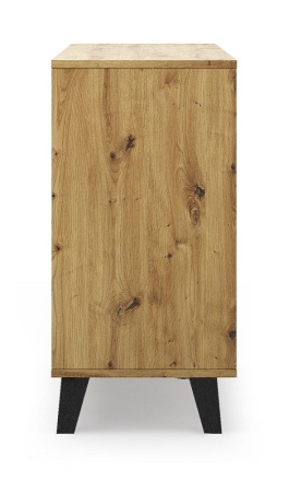 Komoda na nóżkach z szufladami, Scandi, 110x39x79 cm, dąb artisan, mat