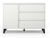 Komoda na nóżkach z szufladami, Scandi, 110x39x79 cm, biały, mat