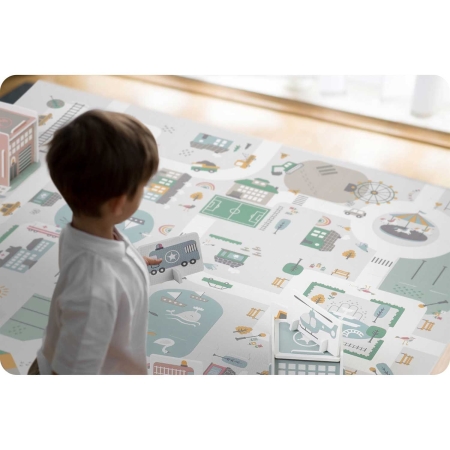 Mata piankowa, puzzle, piankowe figurki, 9 szt, Ricokids, 105x105 cm