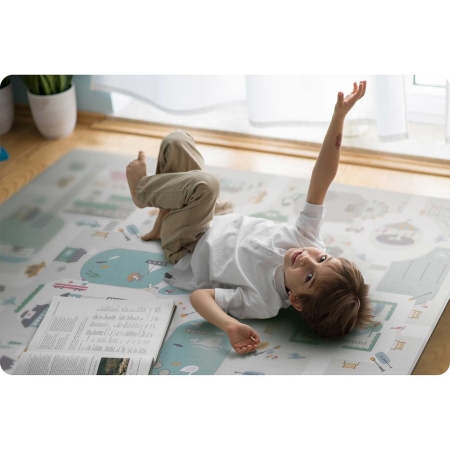 Mata piankowa, puzzle, piankowe figurki, 9 szt, Ricokids, 105x105 cm