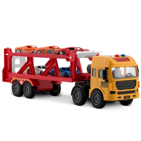Zabawka edukacyjna, ciężarówka, 5 aut, Ricokids