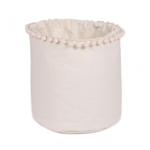 Przejdź do produktu Pojemnik na zabawki, 40x50 cm, bawełniany, kuleczkowa mgiełka