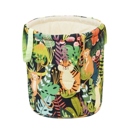 Przejdź do produktu Pojemnik na zabawki, 40x50 cm, bawełniany, król dżungli
