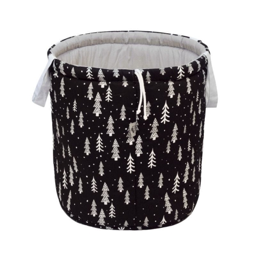 Przejdź do produktu Pojemnik na zabawki, 40x50 cm, bawełniany, czarny lasek