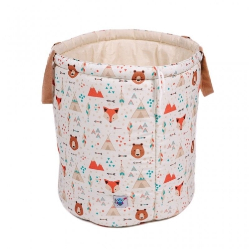 Przejdź do produktu Pojemnik na zabawki, 40x50 cm, bawełniany, mój przyjaciel miś
