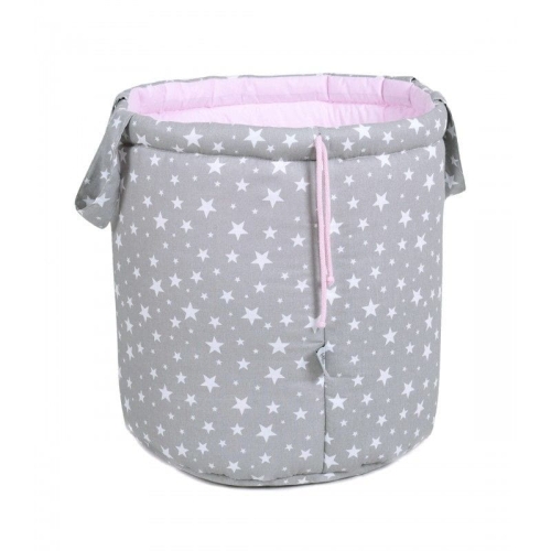 Przejdź do produktu Kosz na zabawki, 40x50 cm, bawełna, purpurowe szarości