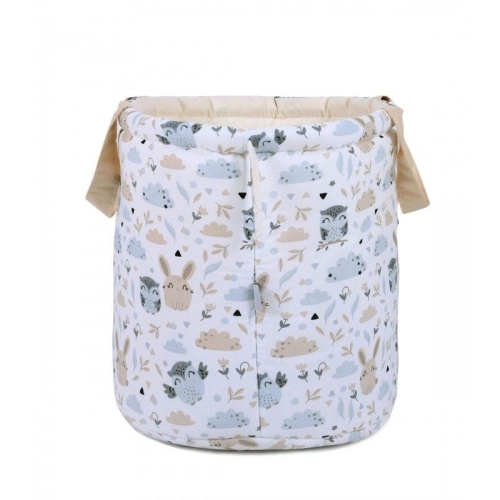 Przejdź do produktu Kosz na zabawki, 40x50 cm, bawełna, pastelowi przyjaciele