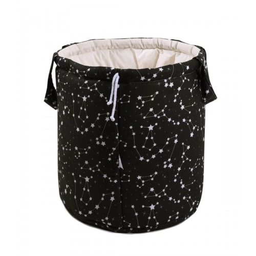 Przejdź do produktu Kosz na zabawki, 40x50 cm, bawełna, nocne niebo